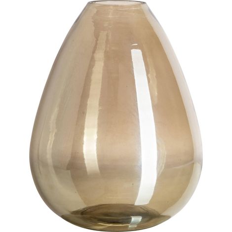 Vase en verre fumé au profil élancé - fumé (1/2)