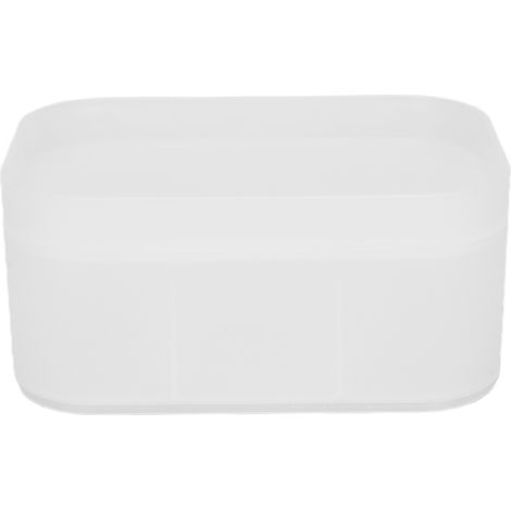 Boîte de rangement cosmétique blanc petite 6 compartiments, organiseur de maquillage pour salon de beauté et maison. (1/5)