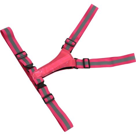 Reflektierende Weste, USB-aufladbar, sicher und verstellbar, geeignet für Erwachsene zum Laufen, Spazierengehen, Radfahren und für andere Outdoor-Aktivitäten, rosa. (1/5)