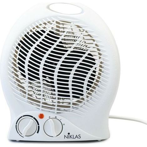 Chauffage électrique 2000W Radiateur Soufflant Climatiseur Portable Blanc Thermostat 5 à 35°C NIKLAS (1/4)