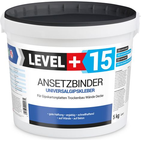 LEVEL+ Gipskleber Für Dekorplatten Ansetzbinder L+15 - 5KG (1/2)