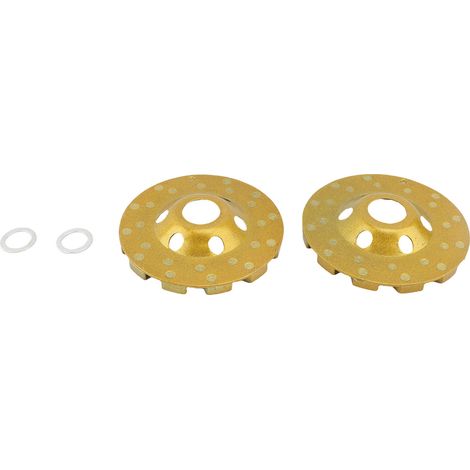 2 pièces meule diamantée 10cm Turbo rangée tasse pour béton granit pierre marbre carreaux de céramique brique (1/4)