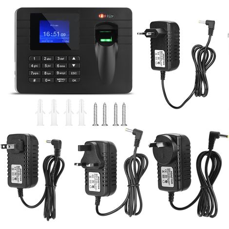 Pointeuse électronique avec écran LCD TFT de 2,4 pouces, numérisation et impression numériques.-AquaForge (1/5)