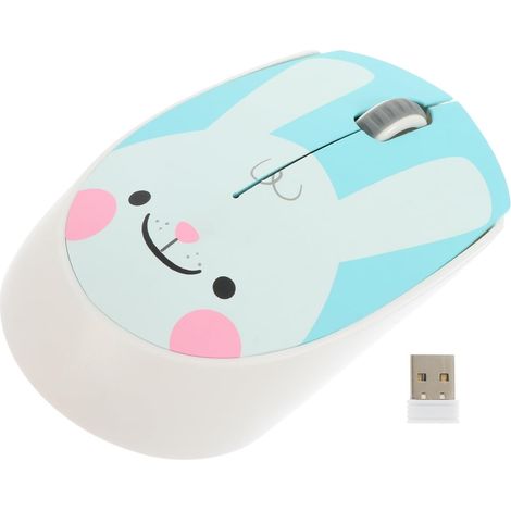Souris Optique sans Fil Muette Design Cartoon en Abs, pour Ordinateur Portable, Usage Bureau ou Maison, Silencieuse et Compacte (1/5)