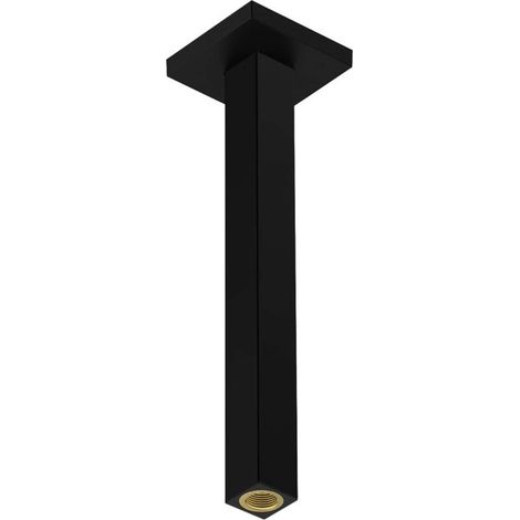 Hansgrohe - Brazo de ducha de techo, 31 cm, negro mate 24339670 (1/2)