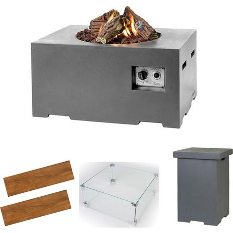 Happy Cocooning Mania Feuertisch Komplettset Gartenfeuer ca. 5 kg Lavasteine
