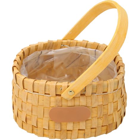 Panier à fleurs tressé à main, rotin, bambou, composition florale en copeaux de bois, fleurs fraîches, fleurs artificielles, vase décoratif, panier cadeau de Noël (1/5)