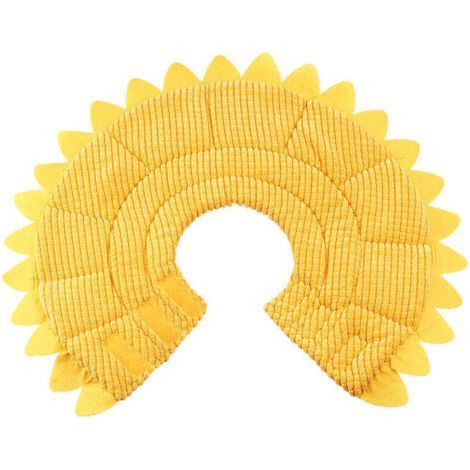 Collars for Dogs Cat Anti-Bite Adjustable Protection Comfy Cone Recovery Collar for Dogs and Cats with Adorable Sunflower Pattern (Yellow S), Sunny (1/5)