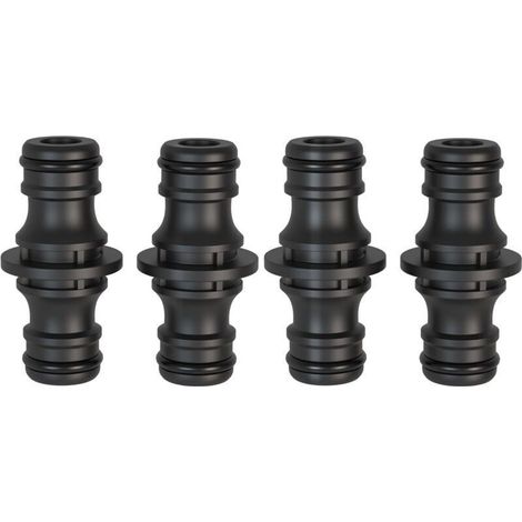 Couplage, 4 pièces 1/2" raccord tuyau d'arrosage - Pièce de raccordement pour une connexion sûre des tuyaux, connexion de deux tuyaux pour la prolongation