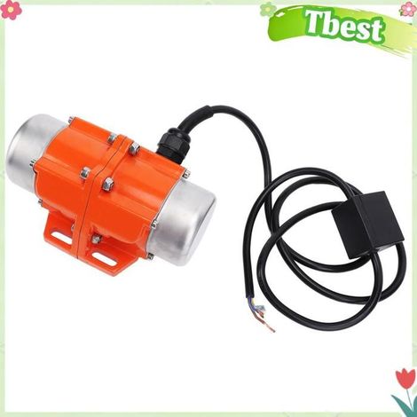 Tbest Moteur de vibration du béton Moteur vibrant à béton 3000 tr/min en alliage d'aluminium IP65 jardin controle 80W 45KG 0,32A (1/5)