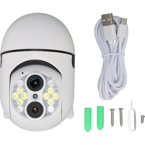 1080P HD Dual-Objektiv-Außenkamera mit PTZ-Drehung, Bewegungserkennung, Mehrbenutzer-Sharing und Zwei-Wege-Audio