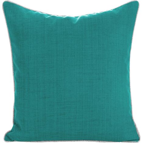 Housse de Coussin d'extérieur – 1 Housse de Coussin imperméable, pour terrasse, canapé, Coussin décoratif pour Jardin, imperméable, 45 x 45 cm, Turquoise 3 (1/2)