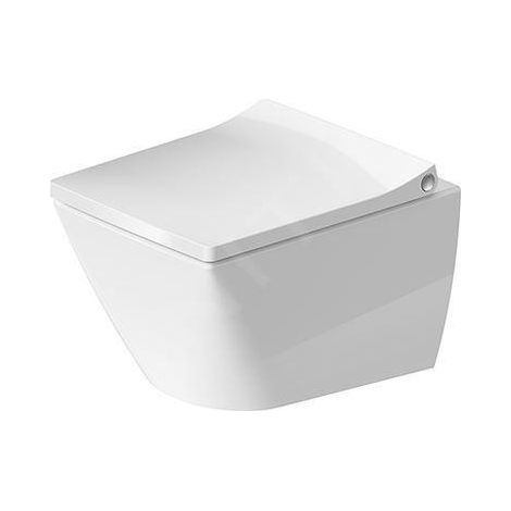Duravit Viu - WC suspendu Compact, Rimless, DuraFix, avec WonderGliss, blanc alpin 25730900001 (1/5)