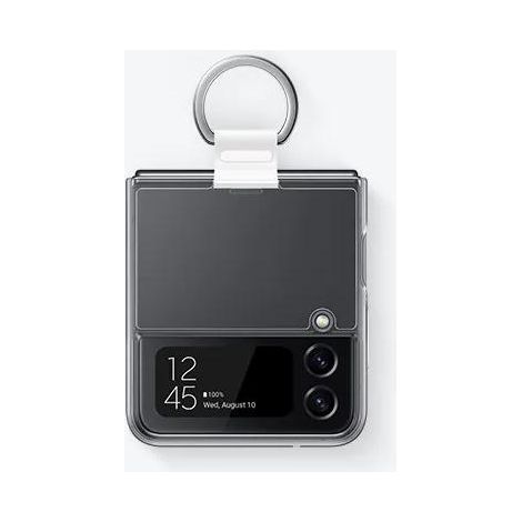Custodia trasparente per Samsung EF-OF721CTEGWW Z Flip 4 con anello di copertura. (1/2)