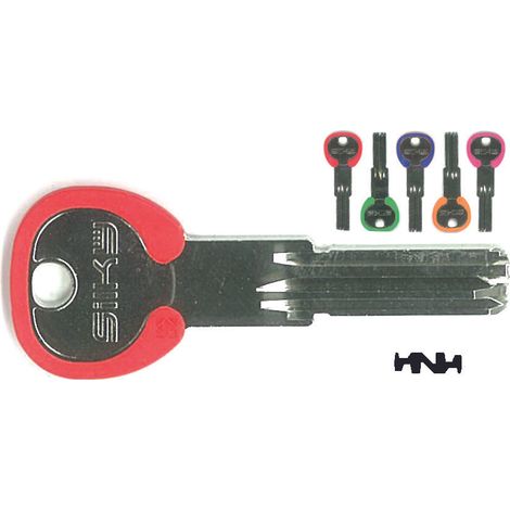 Chiavi punzonate per cilindri iseo 5+6+6 spine ie26dz - ie26dz silky 5 colori assortiti