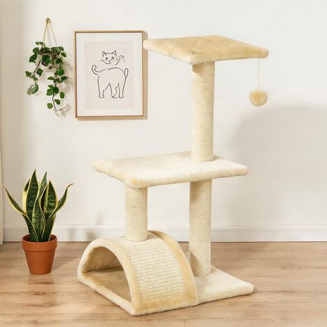 Arbre à chat creme e Bege 40 x 35 x 72 cm (1/5)