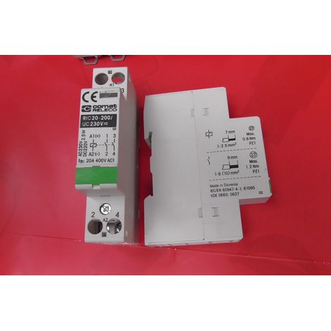 2 x RELAY Comat Releco RIC-20 , 220V AC/DC , 20A 2NO