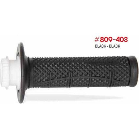 Manopole Progrip 2025/12 PG809 OFF road con SCS lock-ON + 7 adattatori acceleratore (22+25MM) nere bicomponenti half waffle L 115MM (809-403) (1/3)