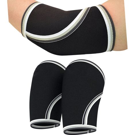 1 paire de manchons de protection pour coudes de 5mm, Support pour haltérophilie, Powerlifting, entraînement croisé (1/5)