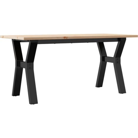 Maison Exclusive - Tavolino Salotto Telaio a Y 100x50x45 cm Legno Pino e Acciaio