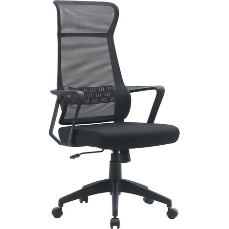 Poltrona "Hoboken" da gaming ed ufficio ergonomica in poliestere con braccioli e ruote -Grigio (1/4)
