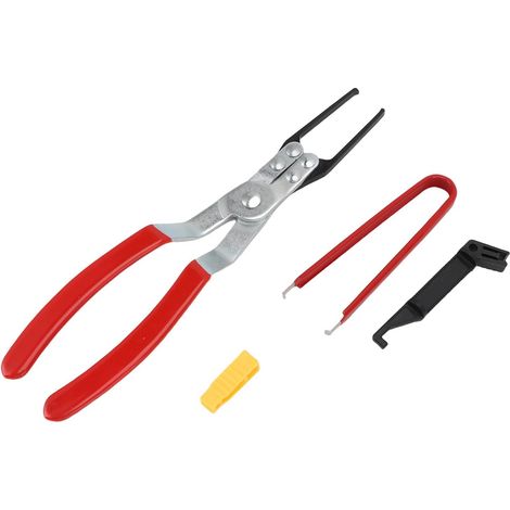 Pince extractrice relais/fusibles, 4 pièces, inox/caoutchouc (1/5)