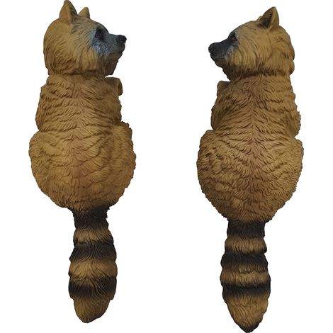 Figurendiscounter Waschbär zum Hängen 37x13x11cm Polyresin wetterfest Dekofigur
