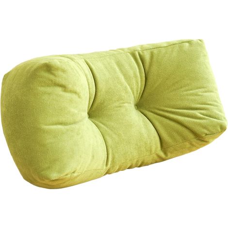 Coussin de soutien lombaire ergonomique pour chaise de bureau et siège auto, coussin lombaire en mousse à mémoire de forme avec housse en chenille respirante (vert) (1/5)