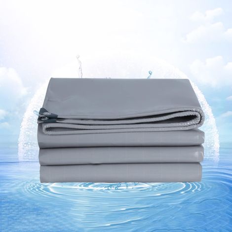 Waterproof PVC tarpaulin 440 g/m² - 1.8 m x 2.5 m - 100% waterproof - Versatile - For kennels, chicken coops, ponds, hay, logs, roofs, trailers, outdoor furniture (2 x 4 m) (1/5)
