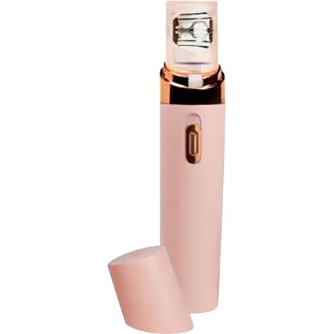 Épilateur à piles avec tête d'épilation revêtue et lumière LED - Épilateur facial pratique pour hommes (1/5)