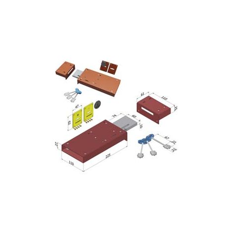 SERRATURA APPLICARE DOPPIA MAPPA 2304  mm.50 SX (2304SMA50XXAF3)    SECUREMME