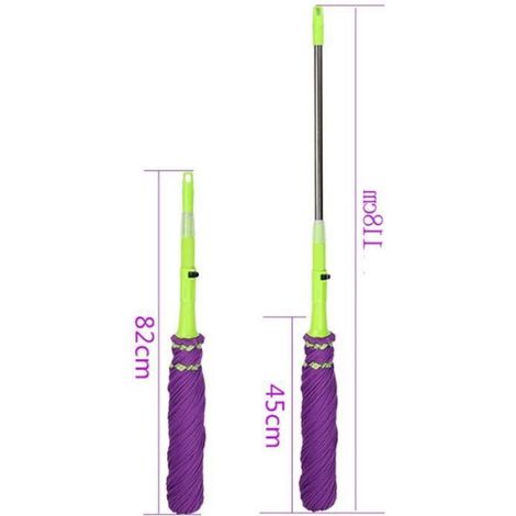 Balai MOP personnelle de microfibre facile avec poignée étendue Twist Twist Twist Rotary Mop mains mains libres Laver la vadro[1004] (1/4)