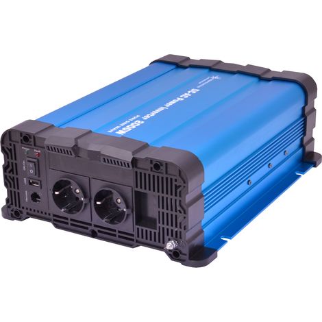 Spannungswandler FS2000DR 12V 2000 Watt reiner Sinus BLAU Inverter (1/5)