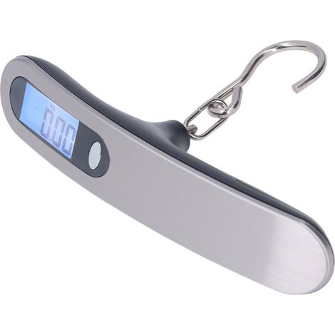 Balance électronique portable 50 kg à suspendre, balance numérique pour bagages et pêche, avec batterie et crochet (1/4)