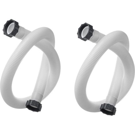 Juego de 2 mangueras de repuesto para filtro de piscina Intex 29060E, 38 mm de diámetro, manguera de repuesto de 150 cm de largo con tuercas. (1/5)