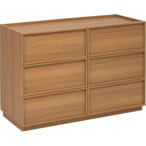 Kommode framy 6 schubladen aus dunklem holz - 5five