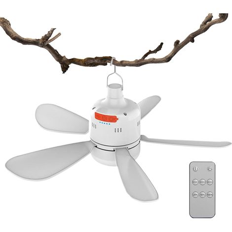 Portable ceiling fan with light, multifunctional rechargeable fan, ideal for bedrooms, patios and travel (1/5)