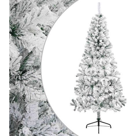 Artificial Christmas Tree 240 cm PVC and Steel Green and White vidaXL (1/5)