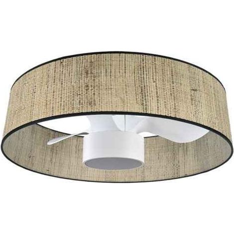 FABRILAMP Ventilador Dc 24w Natasha Cañizo/blanco 70d 3 Aspas 6vel. 2390lm 3 Colores Remoto,memoria,temporizador (1/4)