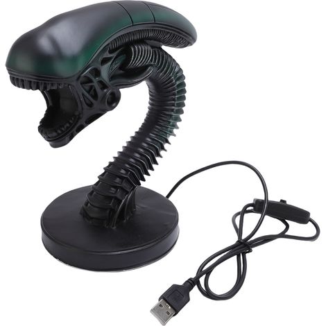 Schreibtischlampe aus Kunstharz in Form eines Aliens, LED-Figur inspiriert von gruseligen Science-Fiction-Filmen, Nachttischlampe, Dekoration für Zuhause oder Schlafzimmer, Stil 1 (1/5)