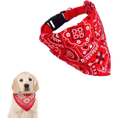 Bavaglini per animali domestici, bavaglini per gatti, bandane eleganti per cani, bandane triangolari stampate in poliestere, collari triangolari, bandane per cani, taglia (1/5)