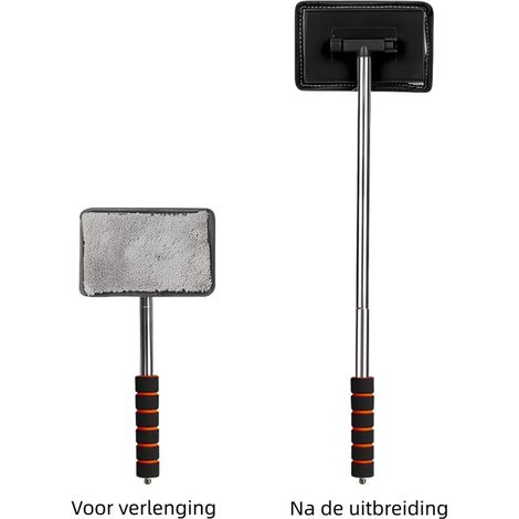 Essuie-glace multifonctionnel rétractable intégré avec poignée rétractable, accessoire lave-glace réutilisable pour voiture, noir. (1/5)