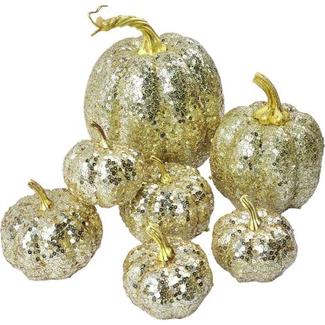 s Décoratives 7 Pièces Décoration De Table D'Automne Artificielle Pailletée D'Automne Pour Cheminée Manteau Fête Étagère Bureau Cuisine Salle À Manger Maison Chambre (1/5)