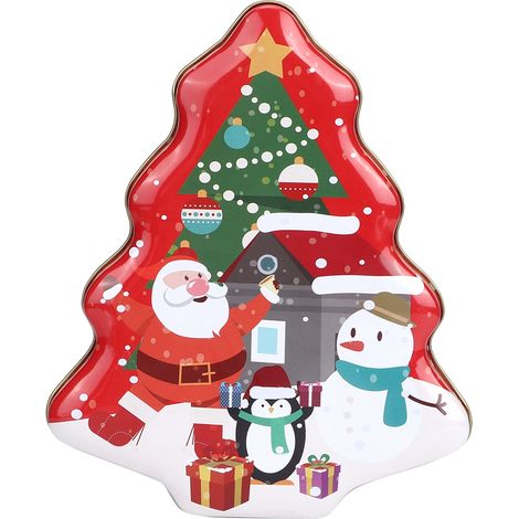 Boîte De Rangement En Forme D'Arbre De Noël - Pour Bonbons Et Biscuits - Décoration Festive Pour La Maison - 1 Pièce (1/5)
