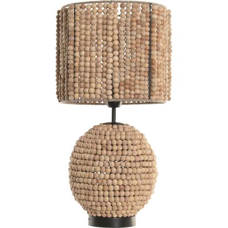 Lampara Sobremesa Madera Metal 28X28X56 Marron (1/5)