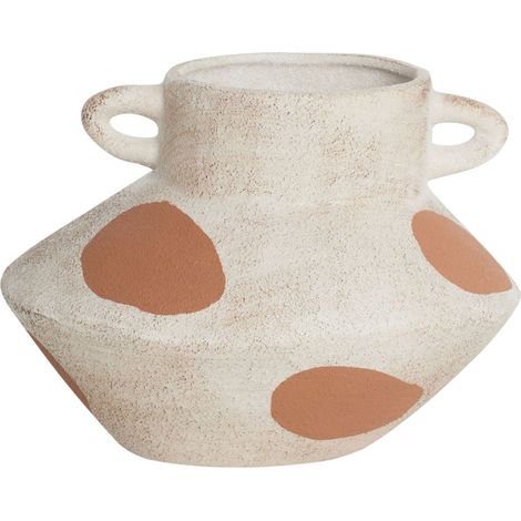 Fiore Vaso Decorazione Casa Gres Motivo Impermeabile Beige chiaro Alosidae