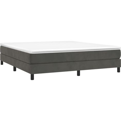Struttura Letto a Rete a Molle Grigio Scuro 180x200 cm Velluto vidaXL
