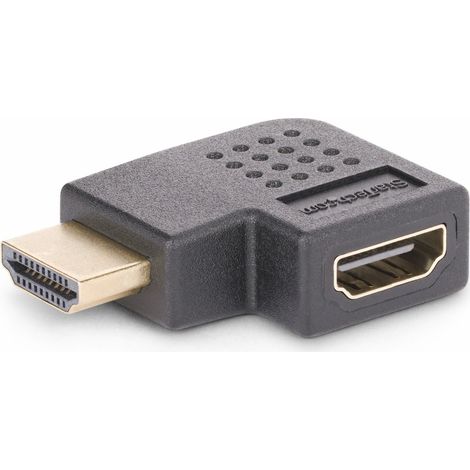 StarTech.com Adaptateur HDMI 2.0 à Angle Droit, Mâle vers Femelle, Économiseur de Port HDMI Horizontal à 90 Degrés, 4K 60Hz, Extension Coudé pour HDMI à Haut Débit, Raccord HDMI 2.0 en Angle Horizonta
