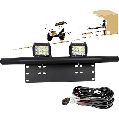 Barra de luz LED, alto brillo, construcción duradera, cable de 4 pulgadas y 2 x 36 W. (1/2)