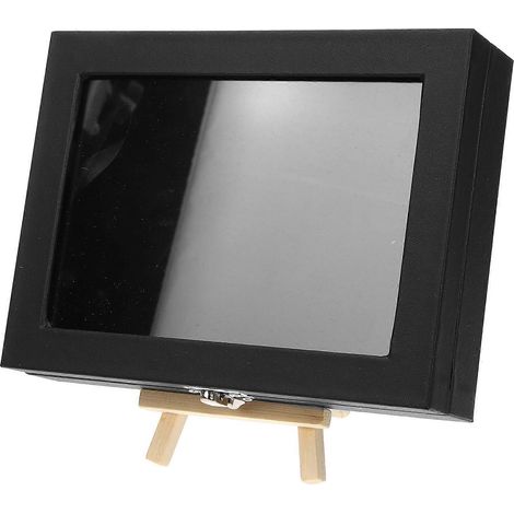 Boîte de rangement transparente pour broches, médailles et insignes, avec trépied. Présentoir multi-usage pour broches.-20.00X15.00X5.00CM (1/4)